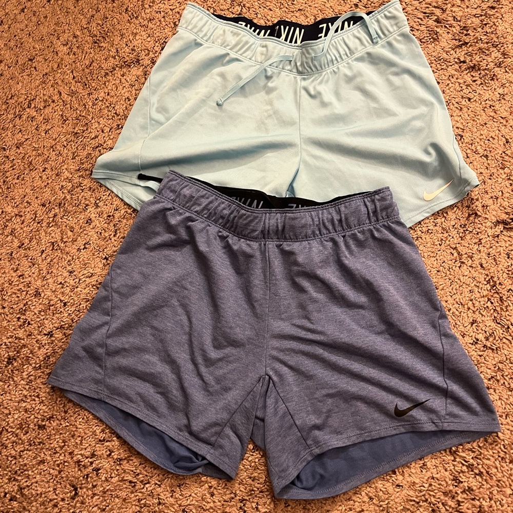 Light Blue and Mint Blue Nike Dry-Fit Running shorts